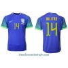 Camiseta de fútbol Brasil Eder Militao 14 Segunda Equipación Mundial 2022 - Hombre